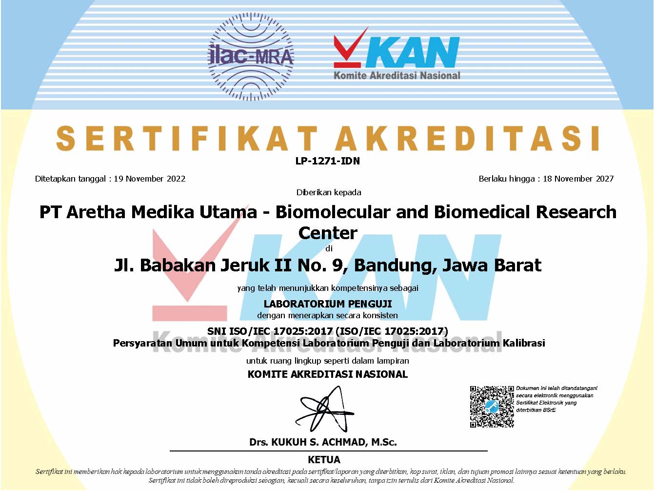 Certification – Aretha Medika Utama